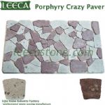 Red porphyry crazy paving stone irregular block