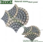 Chinese natural stone Euro fan granite mesh paver