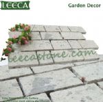 Natural red porphyry cobblestone mat paving slabs