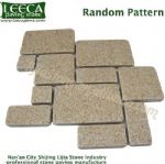 Beige yellow granite french pattern stone paving