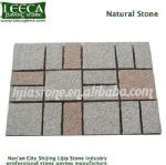 Plaza project herringbone paver stone step