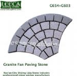 Rusty yellow flamed granite fan mesh paver