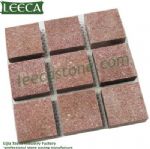 Rusty yellow paving stone granite cobblestone paver