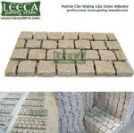 Bush hammered natural stone oblong paving