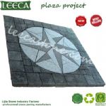 Plaza decorative stone star compass outdoor paver