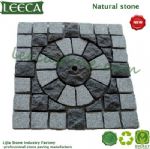 Garden stone round paver stone mesh back paver