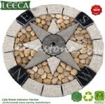 Star compass cobblestone mat garden decor stone