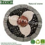 Star compass cobblestone mat garden decor stone