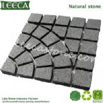 Diamond black cobblestone cheap paving stone paver