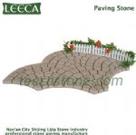 Plaza decor multi color stone paver fan shape paving stone