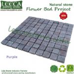 Purple porphyry driveway paving stone square cut flagstone