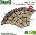 Amber color granite stone mat landscape paving stone