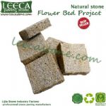 Bush hammered stone cube granite cobblestone