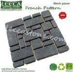 Permeable cobble system french pattern cobblestone mat