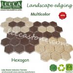 Yellow granite stone flower hexagon paver