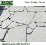 G603 Chinese white flower crazy paving different kind of stone