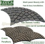 Green porphyry cheap paving stone ledge rock