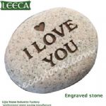 Cobble stone gift word stone garden decorative