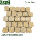 Misty yellow granite cobble interlocking paver