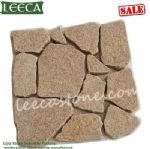 Warm yellow granite random stone paving crazy paver