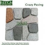 Warm yellow granite random stone paving crazy paver