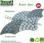 Multicolor mesh paver green rose stone mats