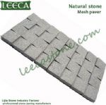 Granite cube,sawn paving,stone on net