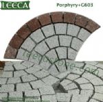 Porphyry G603 fan shape stone paver