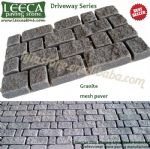 Chinese light grey granite mesh paving stone