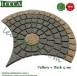 Yellow dark grey Chinese granite paver mat