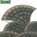 Yellow dark grey Chinese granite paver mat