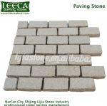 White porphyry garden decor interlocking stone types