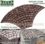 Garden pathway,stone on net,red porphyry