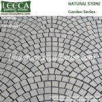 Stone paving,mesh back cobble stones,fan cobbles