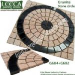 Cobble large square,circle in square,outdoor stone paving