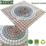 Circle in square,large paver,stone by nature