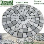 Mix color stone circle plaza decor granite