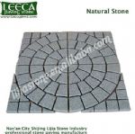 Natural stone central circle mesh paver, LEECA stone U.A.E