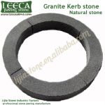 Stone circle beige granite yard decor