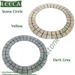 Stone circle beige granite yard decor