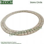 Stone circle beige granite yard decor