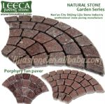 Mix color fan tumbled paving plaza graden decor