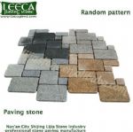 Colorful split joint block random pattern paving stone