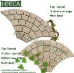 Crema marfil fan shape garden stepping stone