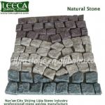 River rock paving stone natural finish black granite