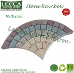 Outdoor cladding stone mesh cobbles