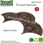 Granite peacock tail paver garden decor