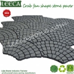 Peacock tail pattern paver garden stone