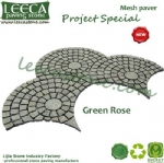 Mesh cobble stone mat carpet paver