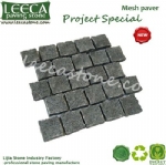 Sesame black cube granite cobbles